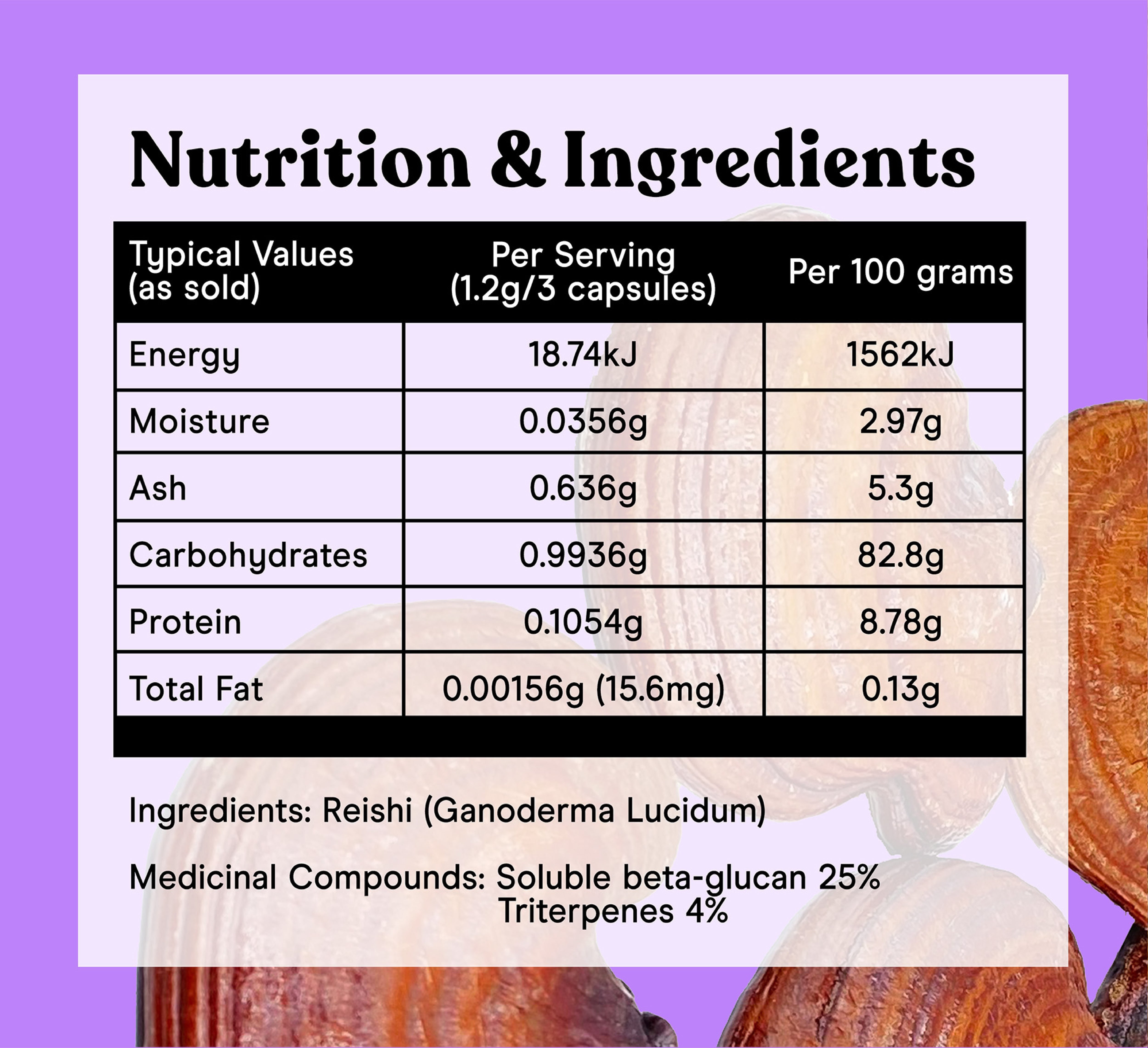 Organic Reishi Extract Capsules | 90 Capsules | 30 Servings - Pure Fungi