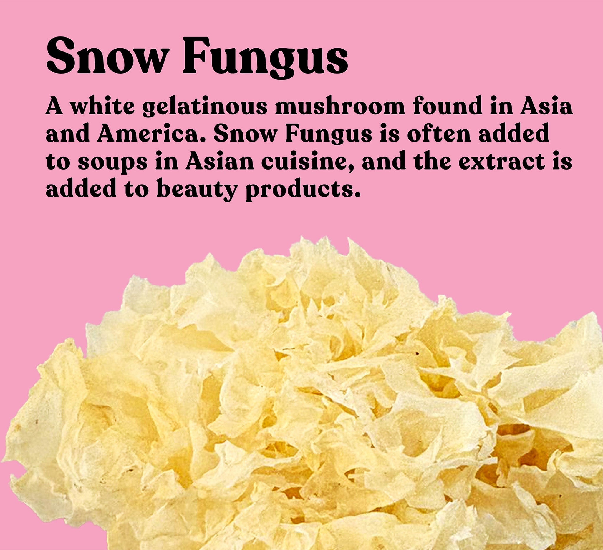 Organic Snow Fungus Extract Capsules | 90 Capsules | 30 servings - Pure Fungi