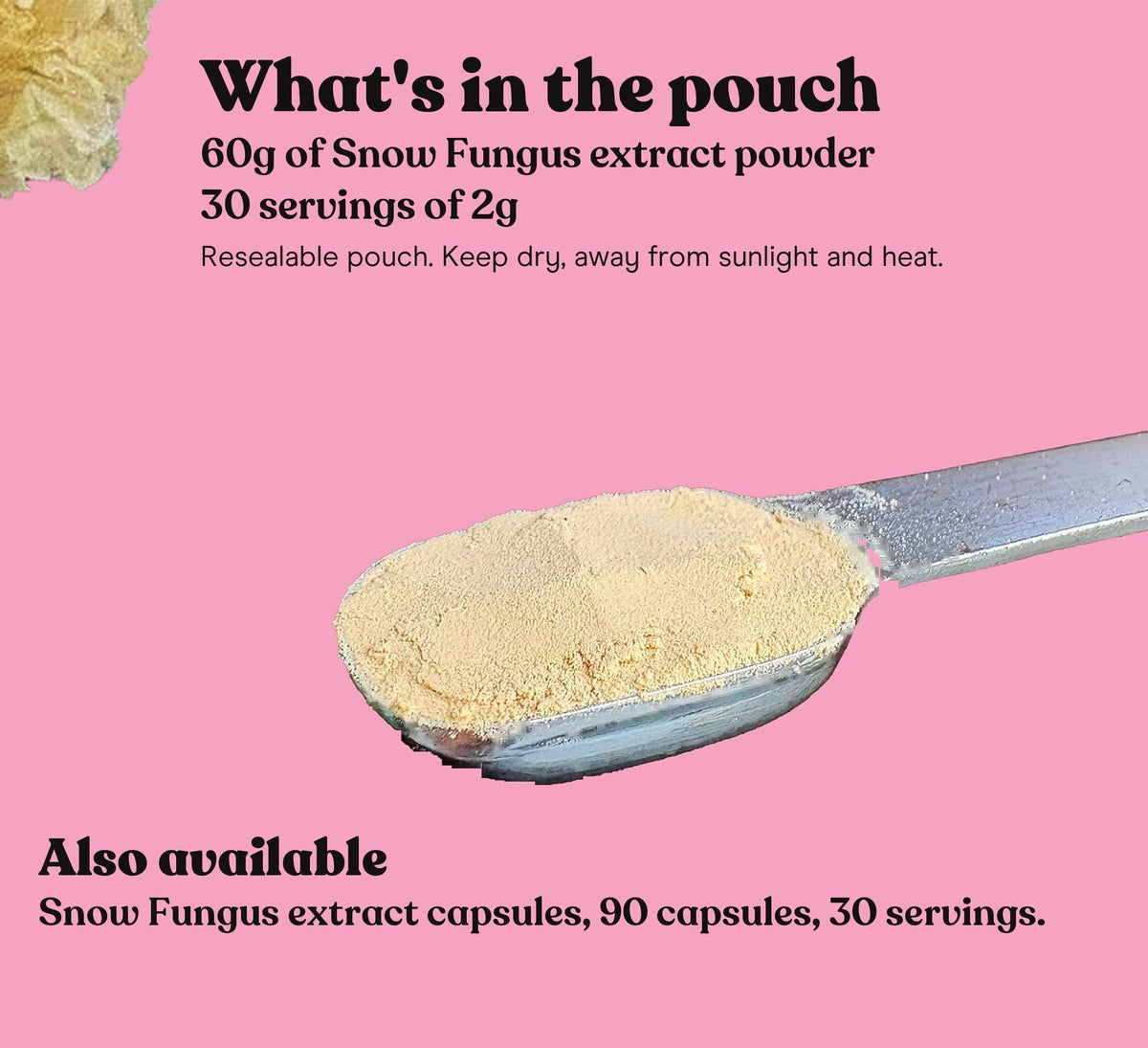 Snow Fungus Mushroom Extract Powder - Pure Fungi